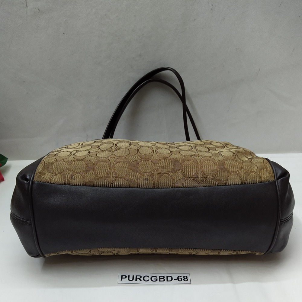 Coach Lexy Signature Khaki Brown Canvas 3 Compartments Shoulder Bag - Picture 9 of 16